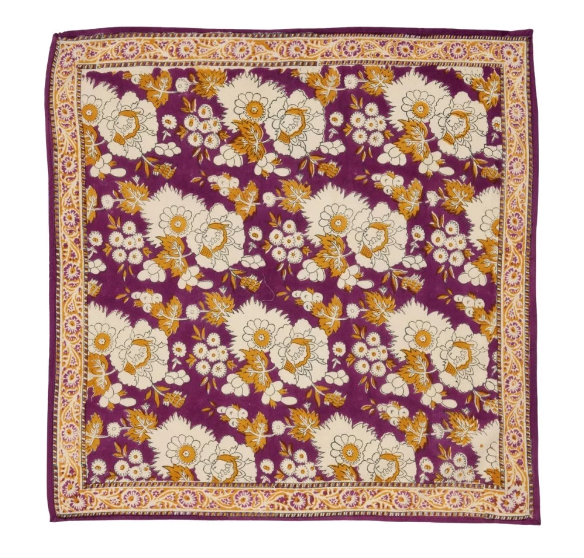 Foulard indien - Sira prune