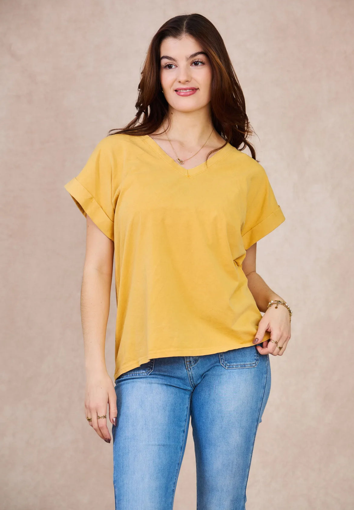 T-shirt col V