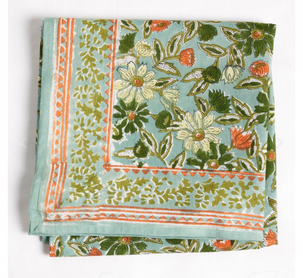 Foulard indien -Meera bleu Green