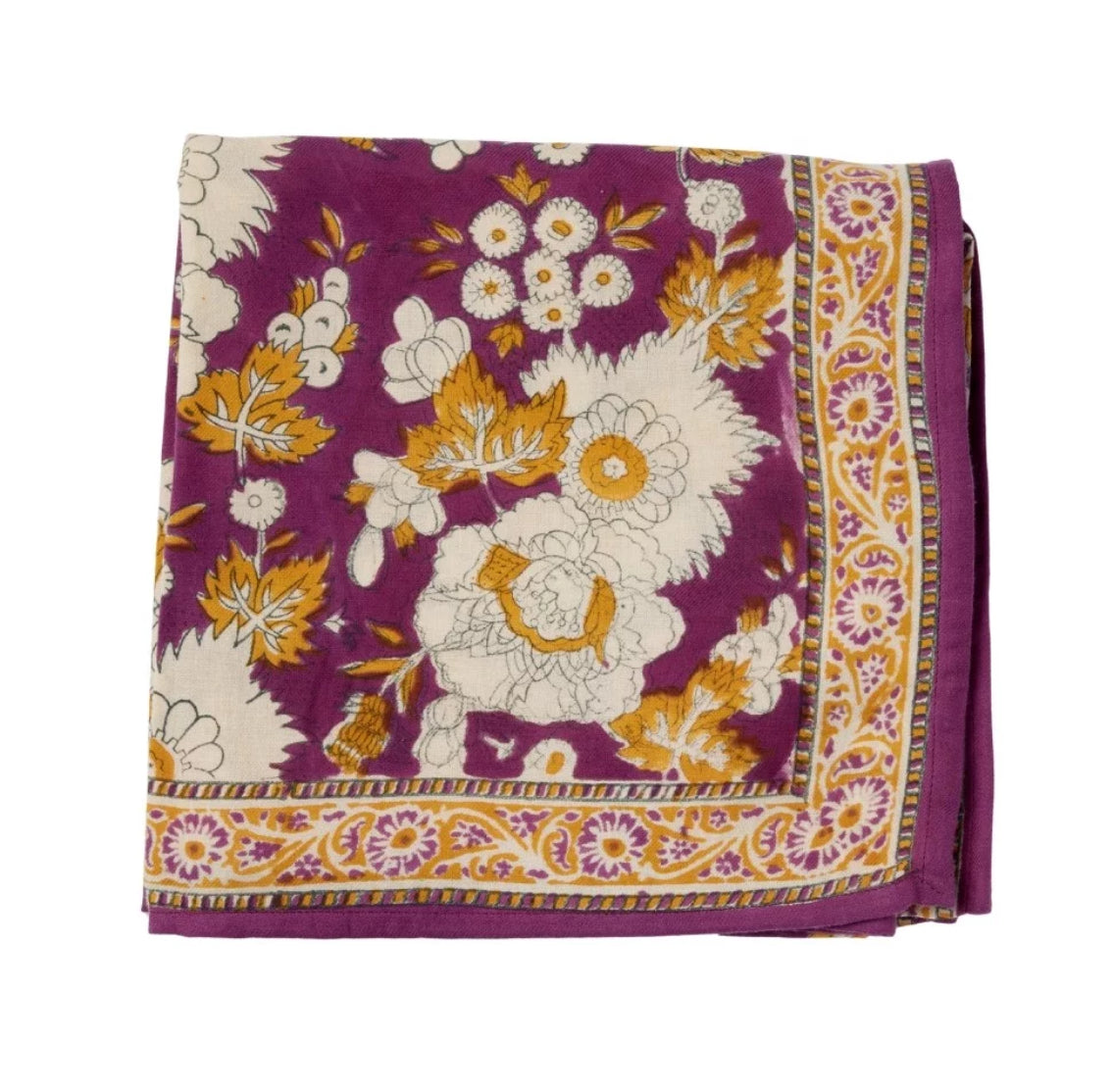 Foulard indien - Sira prune
