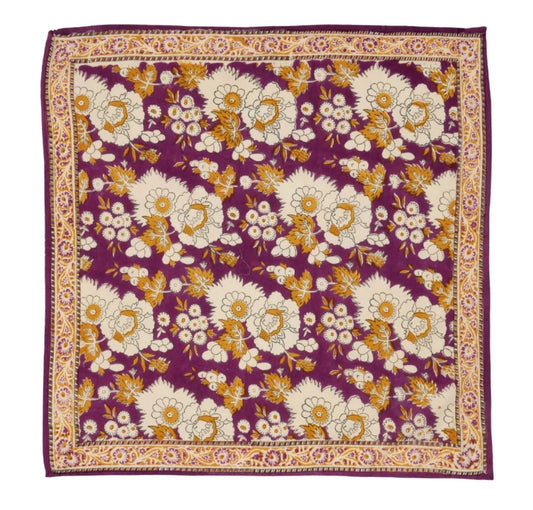 Foulard indien - Sira prune