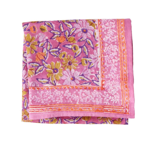 Foulard indien -  Mina orchidée
