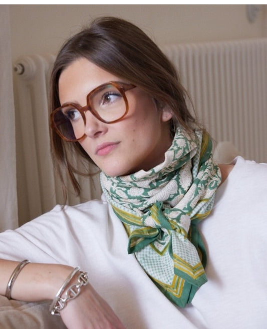 Foulard indien - Mira vert
