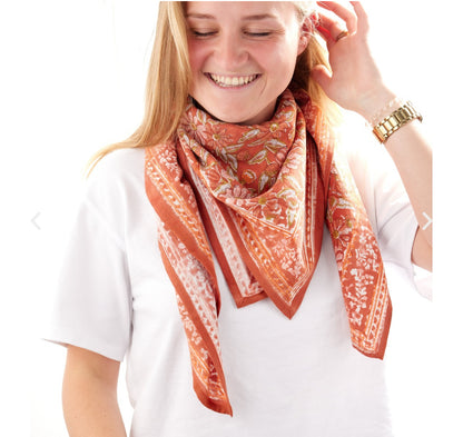 Foulard indien terracota