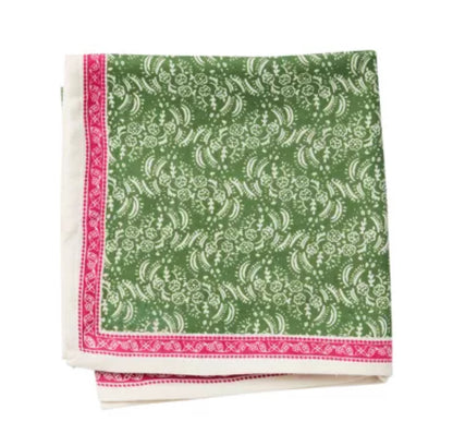 Foulard indien - Herbe verte