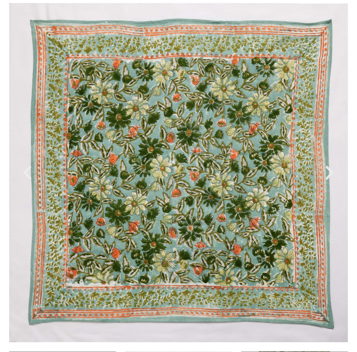 Foulard indien -Meera bleu Green