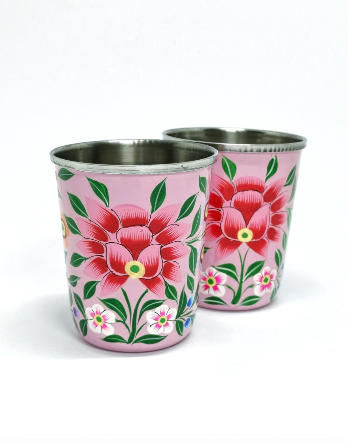 Verre email indien rose