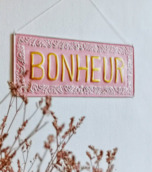 Plaque décorative BONHEUR