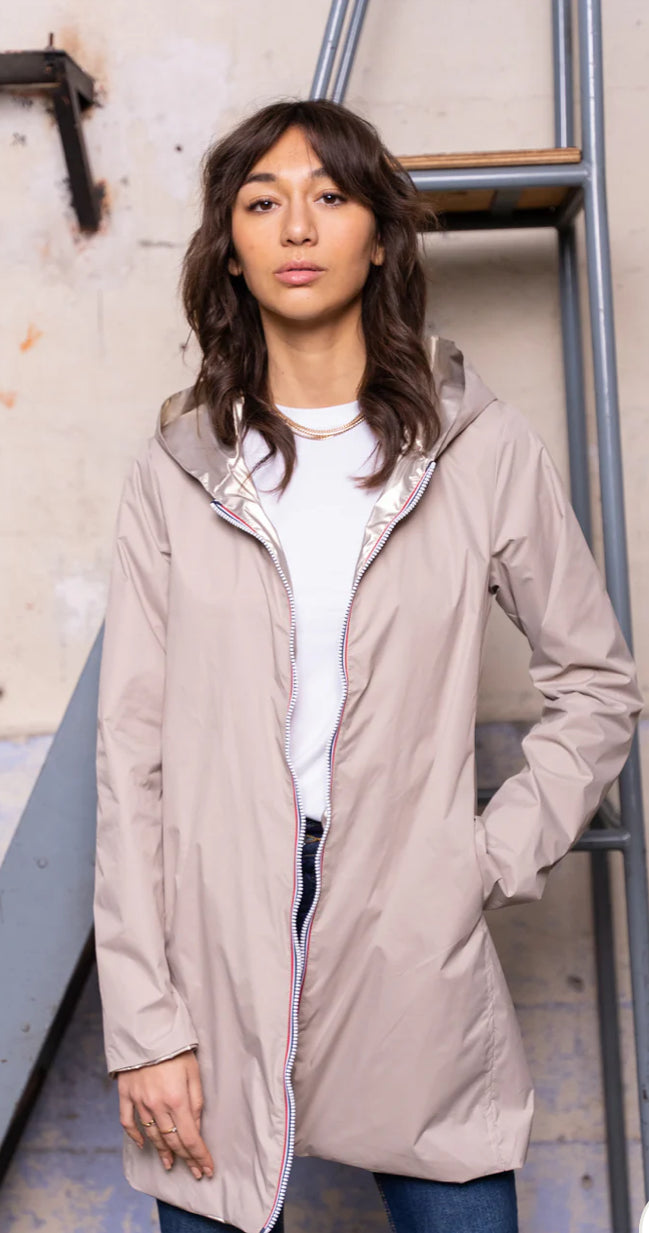 Parka réversible long