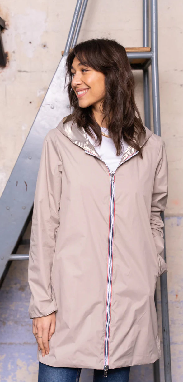 Parka réversible long