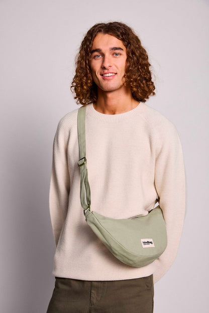 Sac demi-lune Andrea Hindbag vert argile